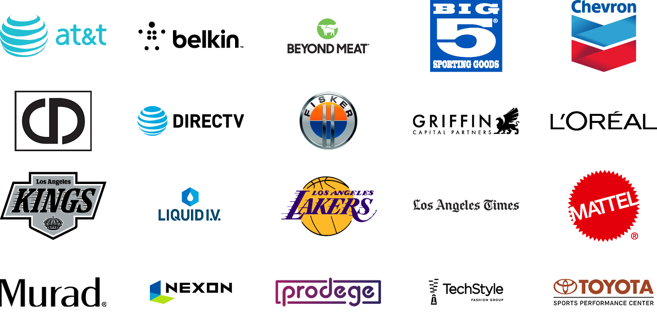 World class brands in El Segundo include: AT&T, belkin, Beyond Meat, Big 5, Chevron, Christian Dior, DirecTV, Fisker, Griffin Capital Partners, L'Oreal, Los Angeles Kings, Liquid IV, Los Angeles Lakers, Los Angeles Times, Mattel, Murad, Nexon, prodege, TechStyle Fashion Group, Toyota